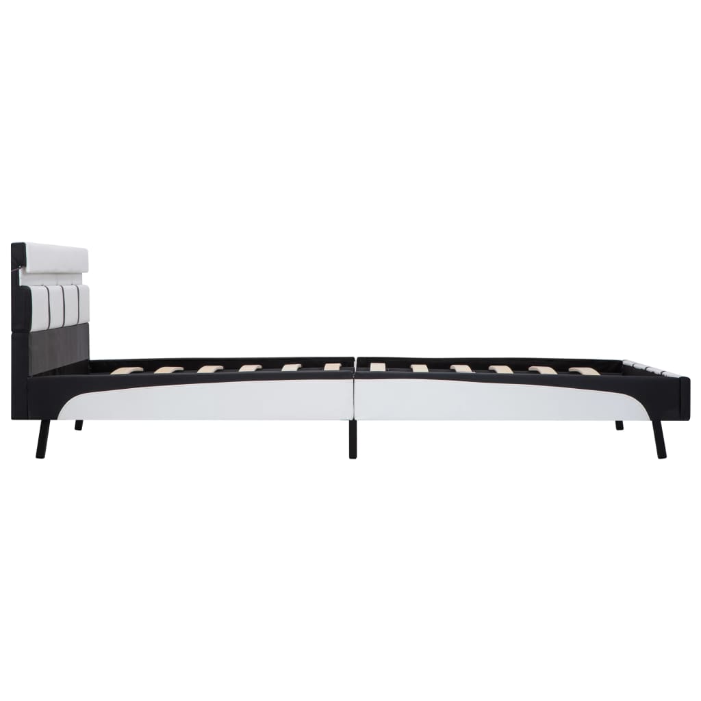 Cadre de lit avec LED sans matelas blanc 160x200 cm - XIOS
