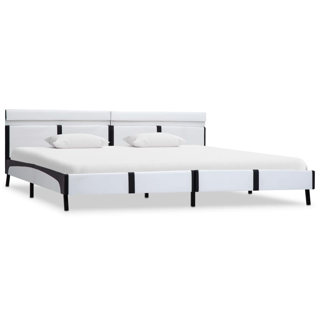 Cadre de lit avec LED sans matelas blanc 180x200 cm - XIOS