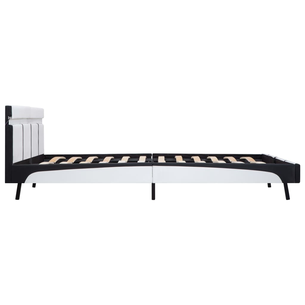 Cadre de lit avec LED sans matelas blanc 180x200 cm - XIOS