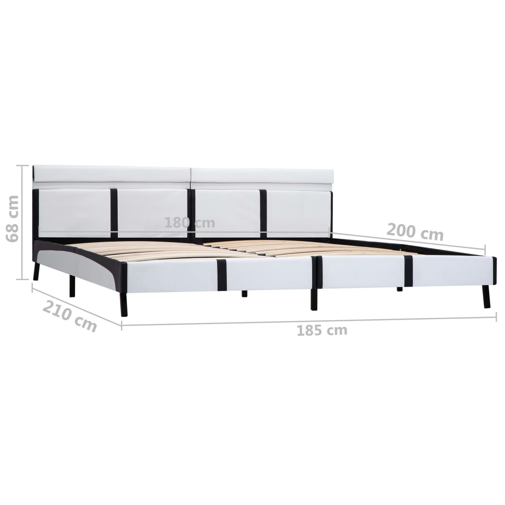 Cadre de lit avec LED sans matelas blanc 180x200 cm - XIOS