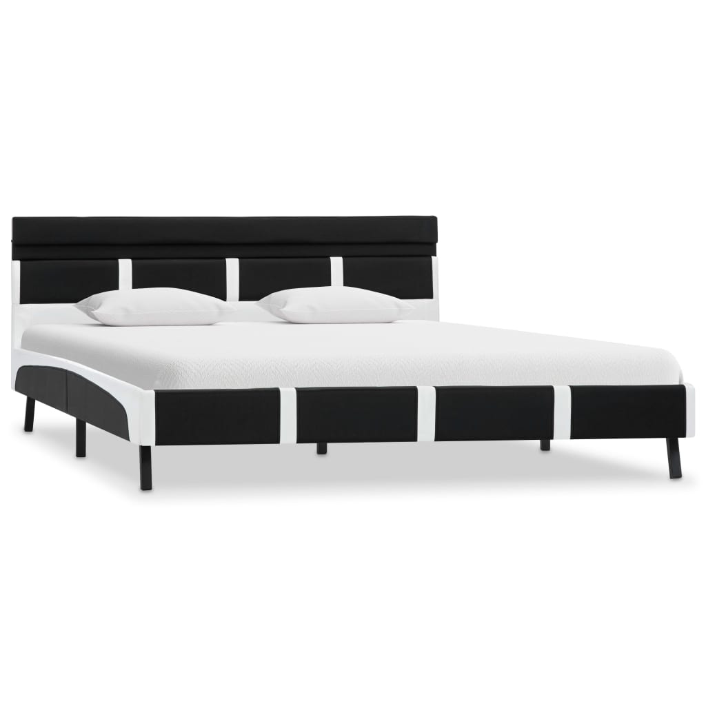 Cadre de lit avec LED sans matelas noir 160x200 cm - XIOS