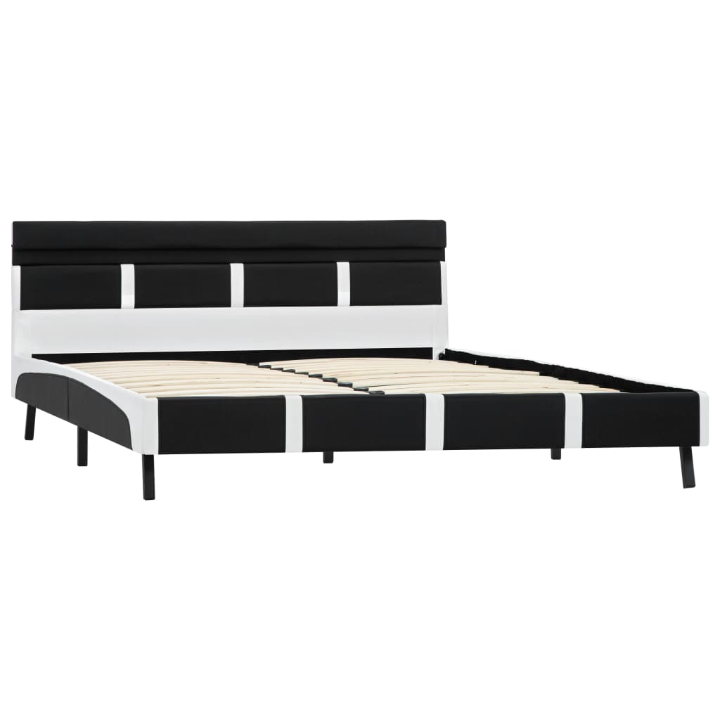 Cadre de lit avec LED sans matelas noir 160x200 cm - XIOS