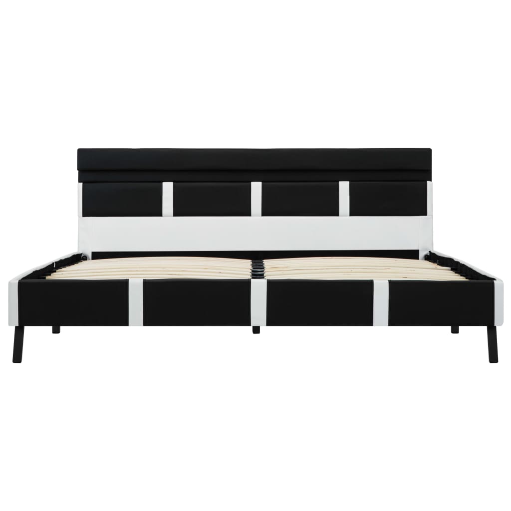 Cadre de lit avec LED sans matelas noir 160x200 cm - XIOS