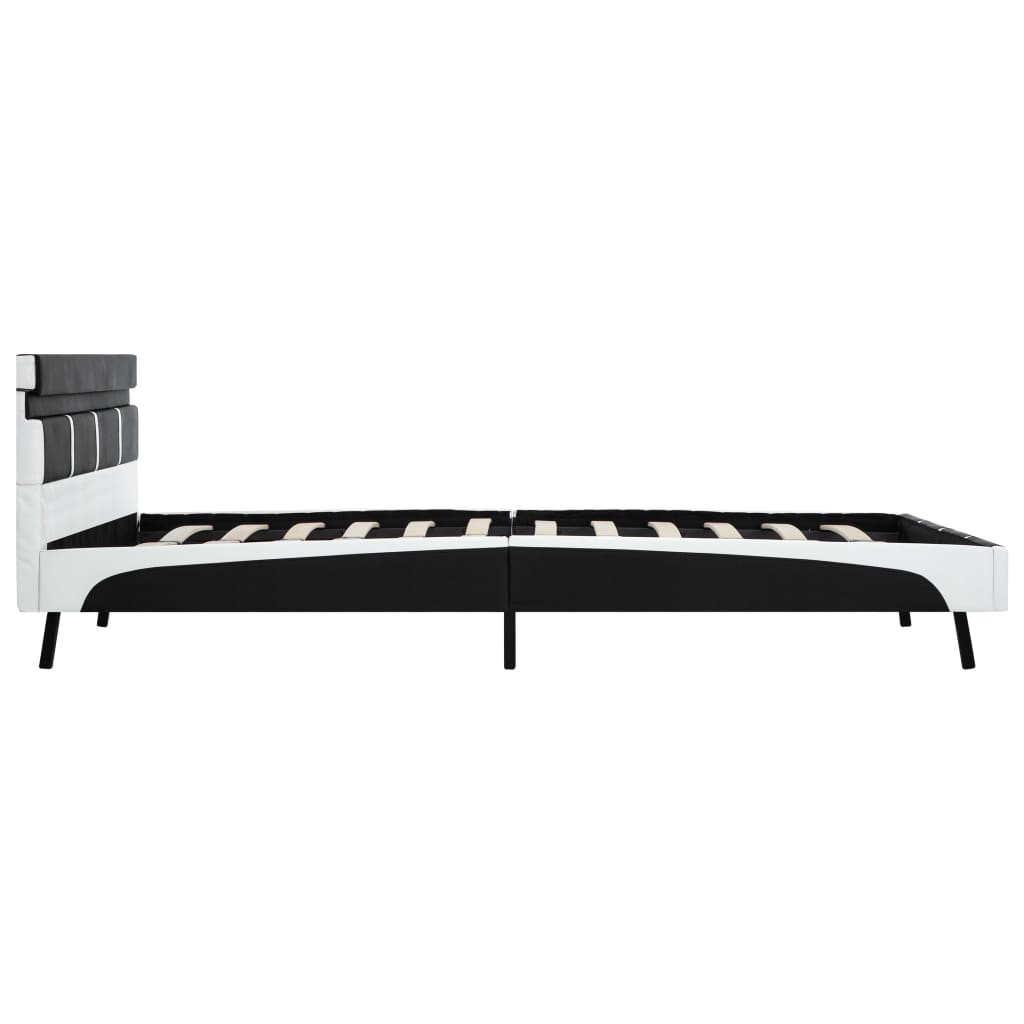 Cadre de lit avec LED sans matelas noir 160x200 cm - XIOS