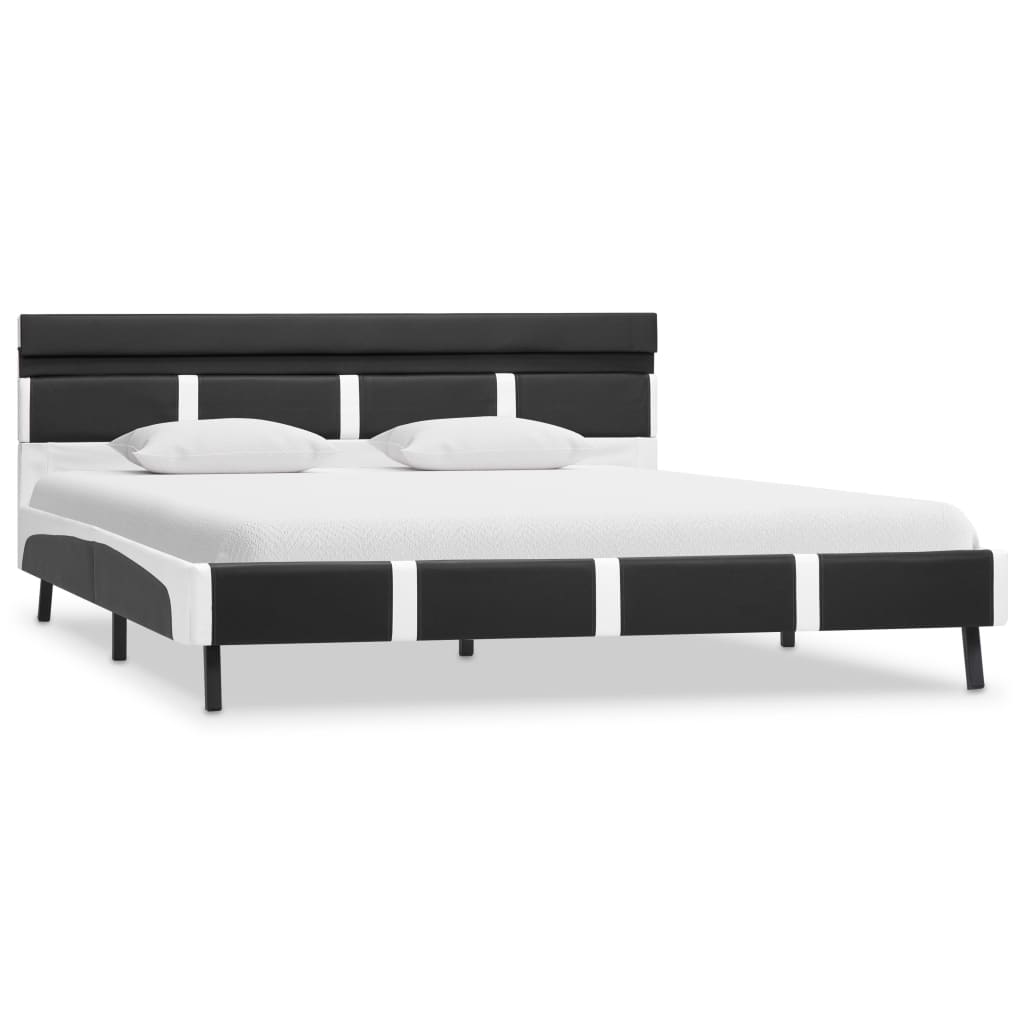 Cadre de lit avec LED Gris Similicuir 160 x 200 cm - XIOS
