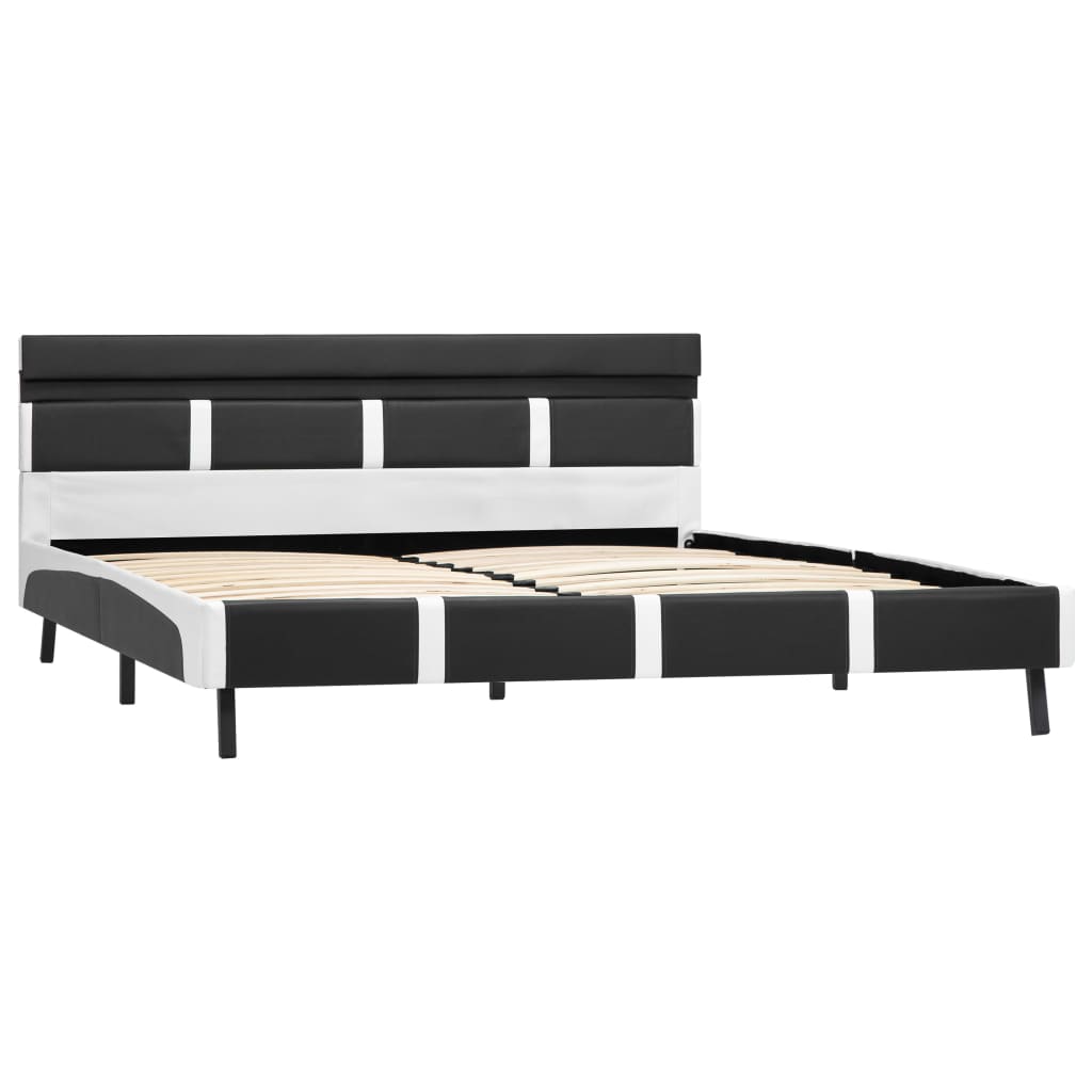 Cadre de lit avec LED Gris Similicuir 160 x 200 cm - XIOS