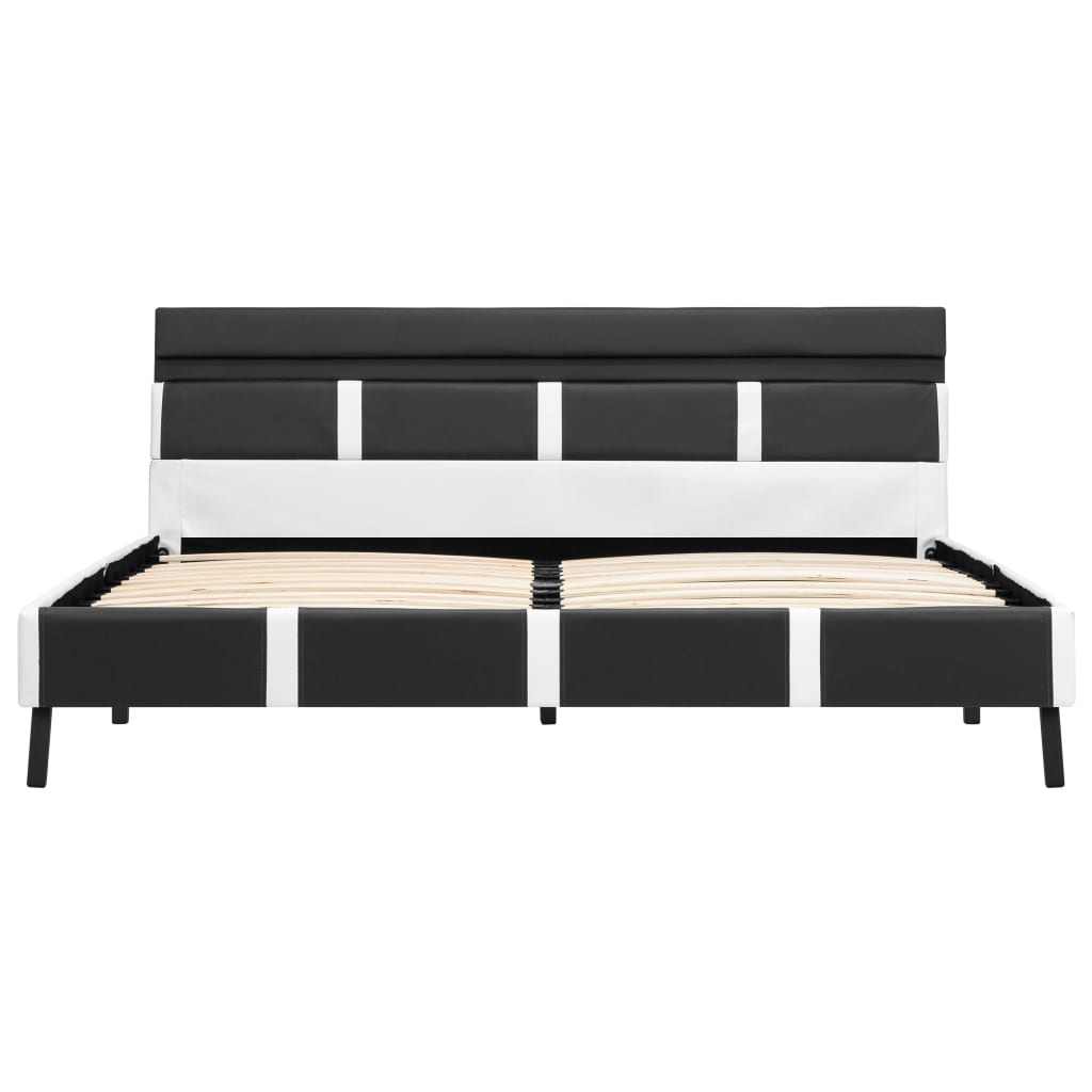 Cadre de lit avec LED Gris Similicuir 160 x 200 cm - XIOS