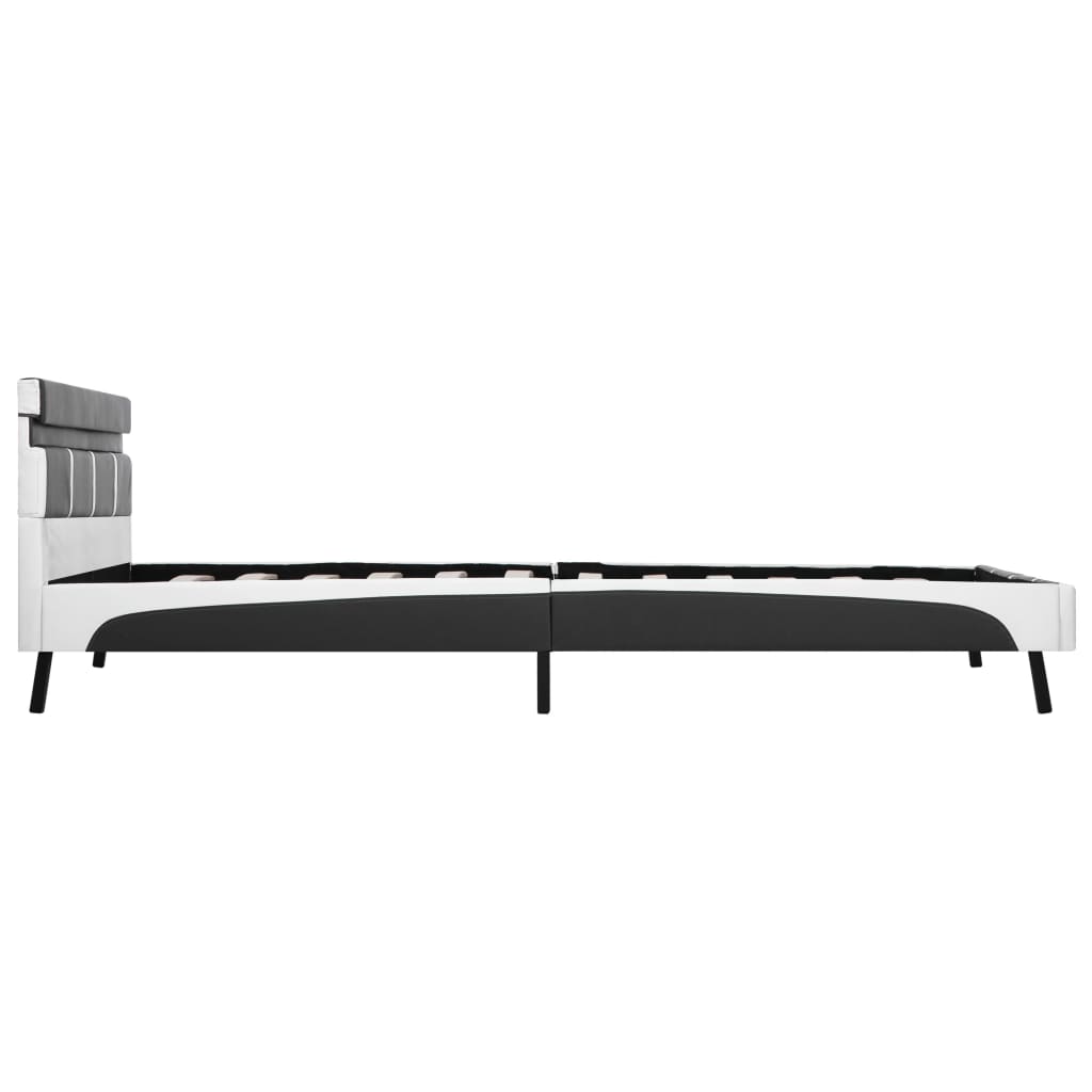 Cadre de lit avec LED Gris Similicuir 160 x 200 cm - XIOS