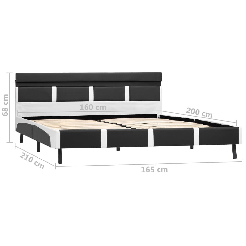 Cadre de lit avec LED Gris Similicuir 160 x 200 cm - XIOS