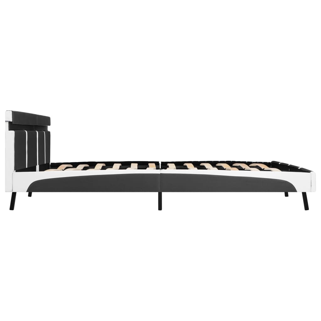 Cadre de lit avec LED sans matelas Gris Similicuir 180x200 cm - XIOS