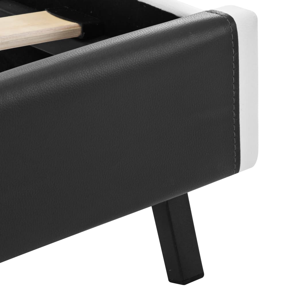 Cadre de lit avec LED sans matelas Gris Similicuir 180x200 cm - XIOS