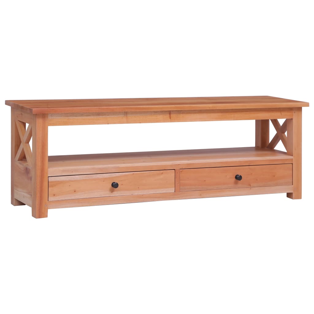 Meuble TV 120x30x40 cm Bois d'acajou massif - XIOS