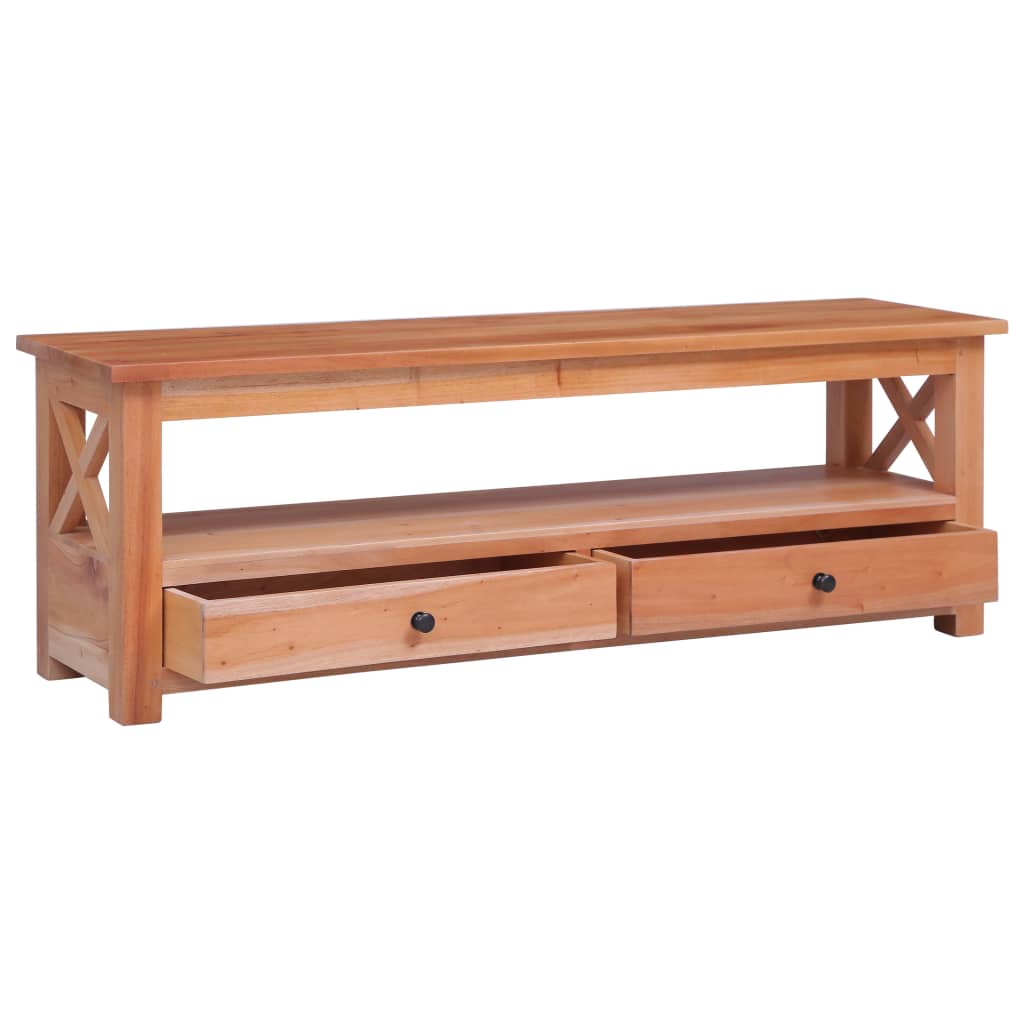 Meuble TV 120x30x40 cm Bois d'acajou massif - XIOS