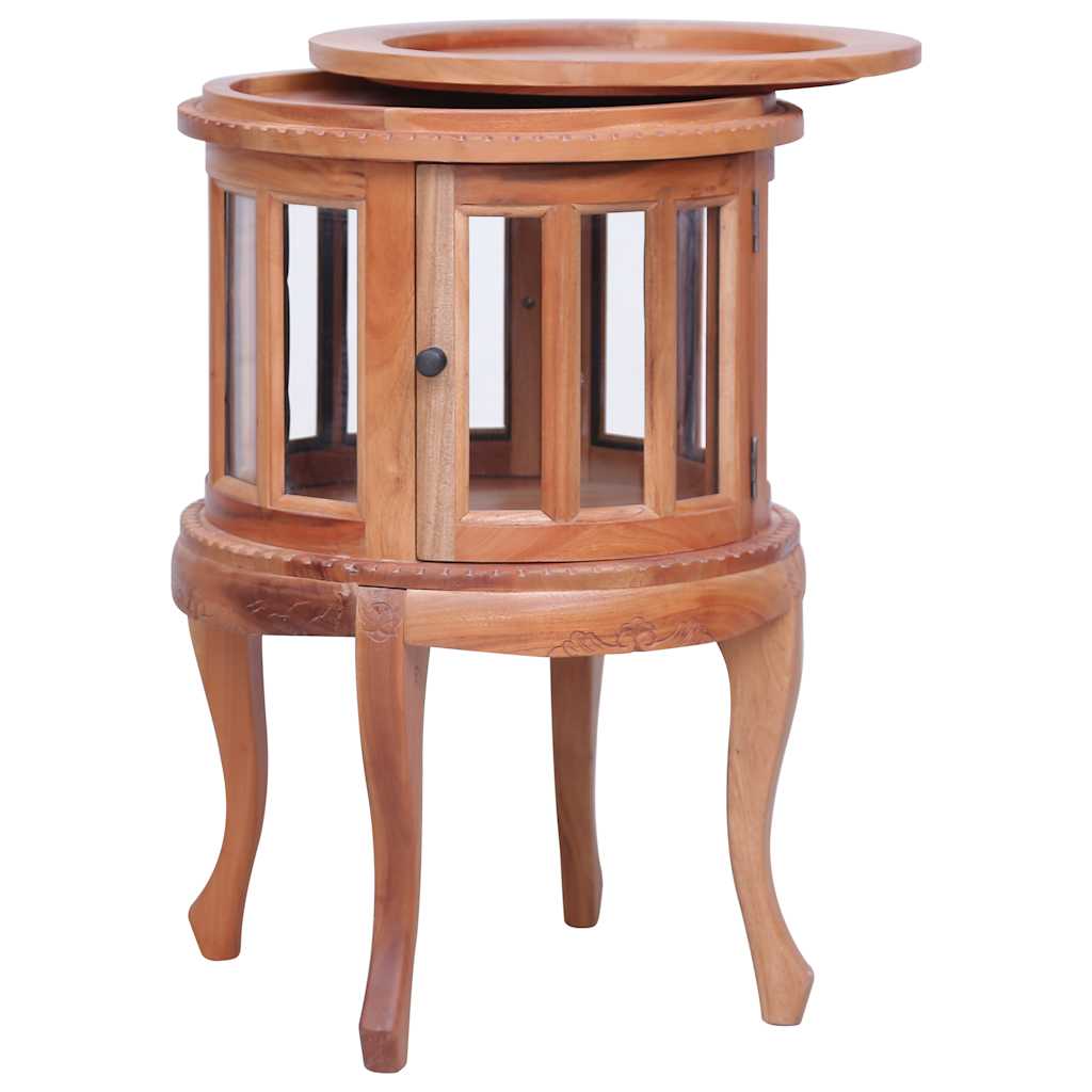 Armoire de vitrine Naturel 50x50x76 cm Bois d'acajou massif - XIOS