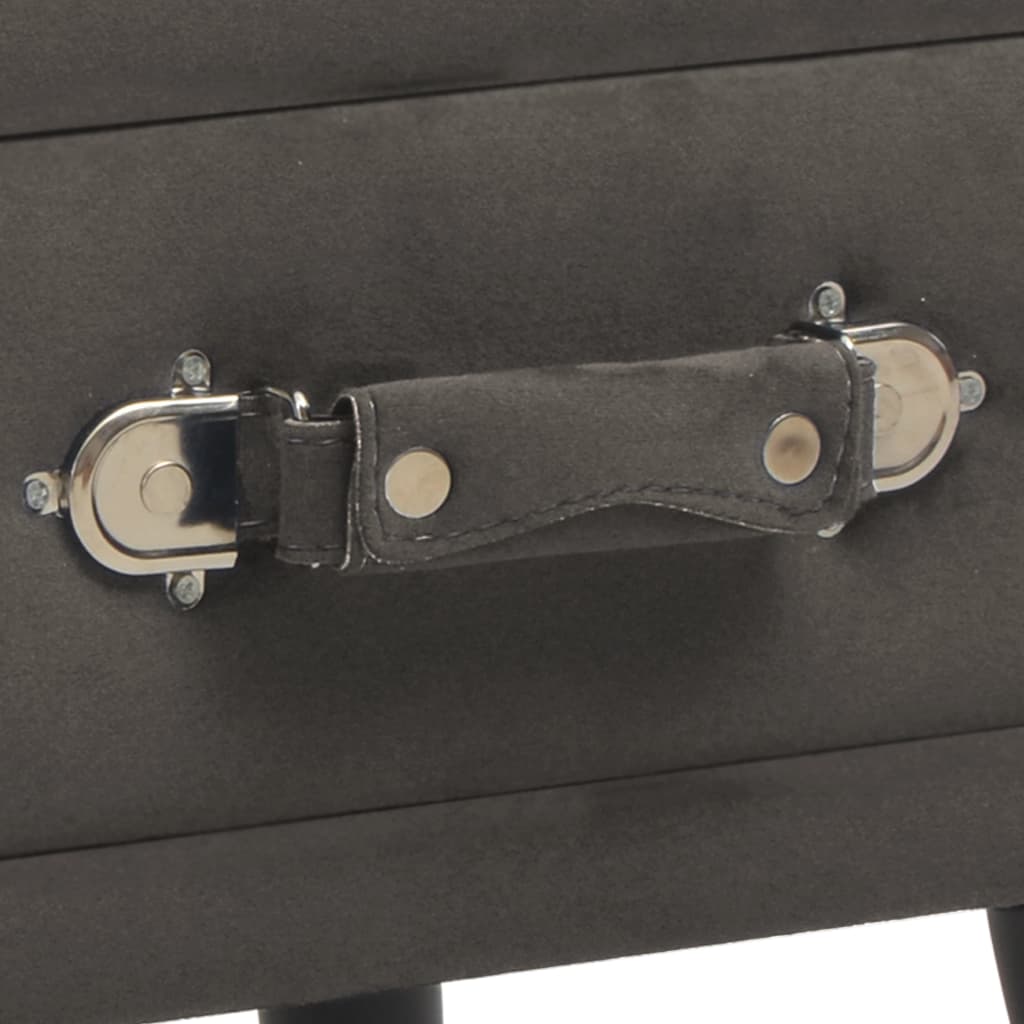 Tables de chevet 2 pcs Gris 40x35x40 cm Velours - XIOS