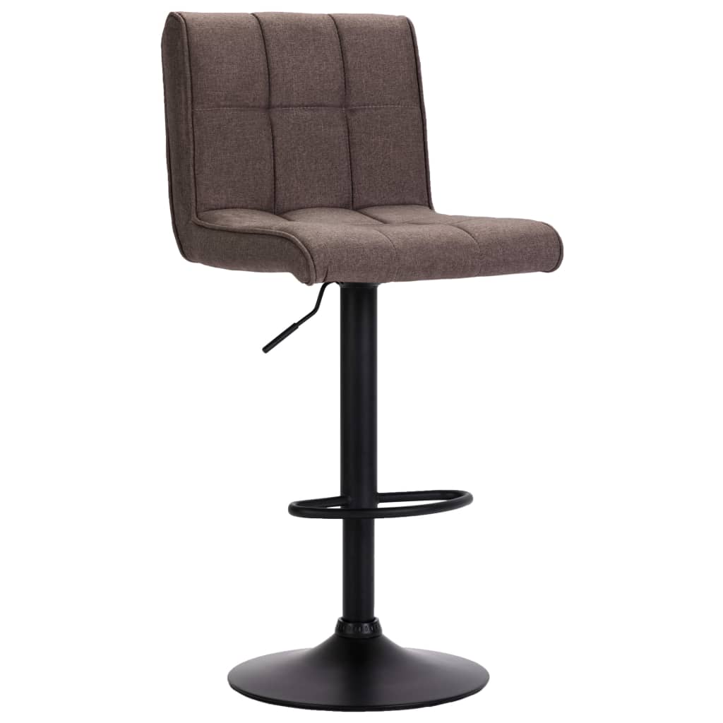 Tabourets de bar lot de 2 taupe tissu - XIOS