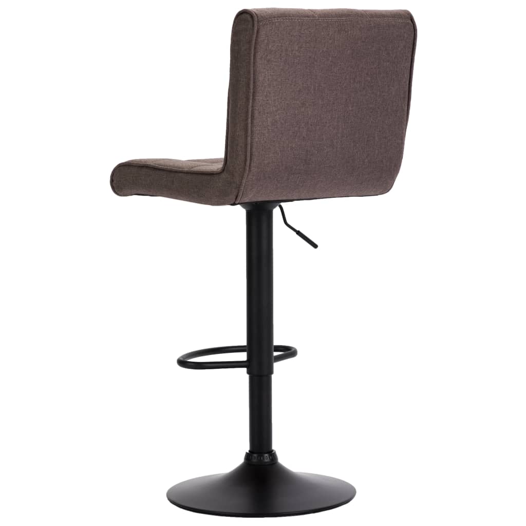 Tabourets de bar lot de 2 taupe tissu - XIOS