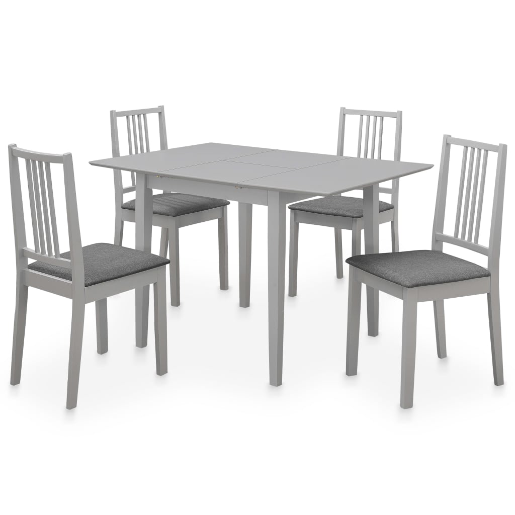 Mobilier de salle à manger 5 pcs MDF Gris - XIOS