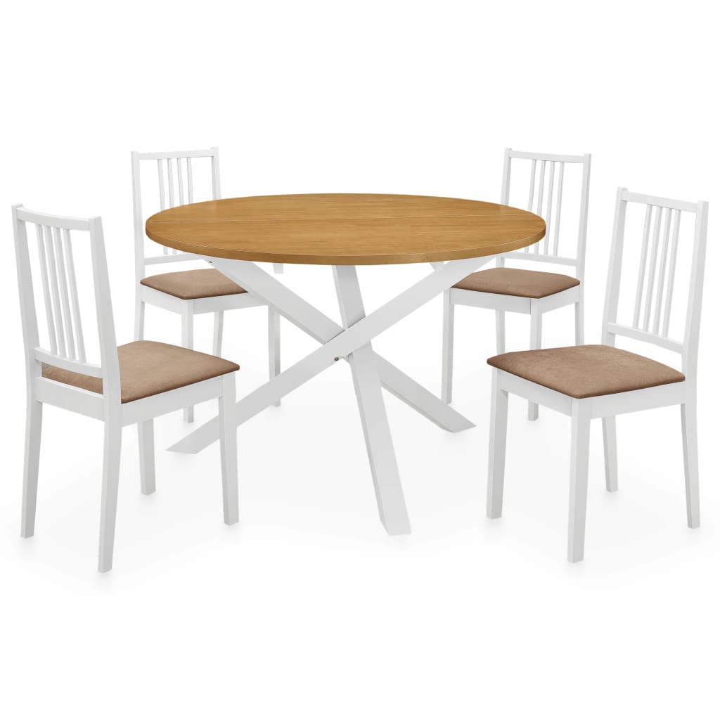Mobilier de salle à manger 5 pcs MDF Blanc - XIOS