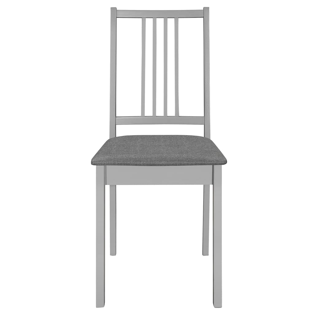 Chaises à manger avec coussins lot de 6 gris bois solide - XIOS