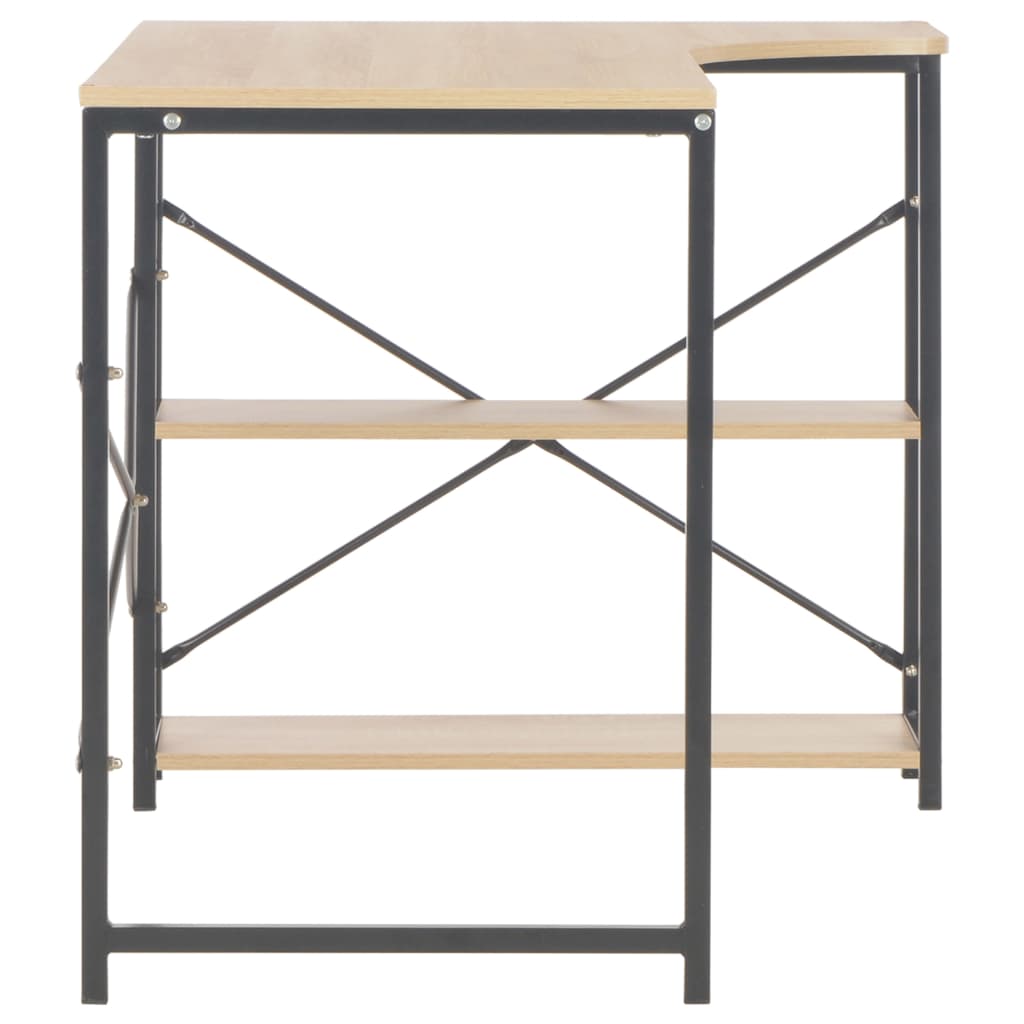 Bureau d'ordinateur Noir et chêne 120 x 72 x 70 cm - XIOS