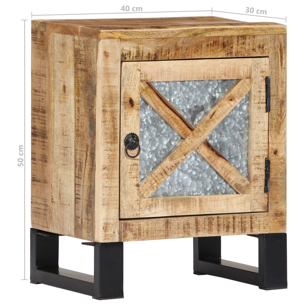 Table de chevet 40x30x50 cm Bois de manguier massif - XIOS