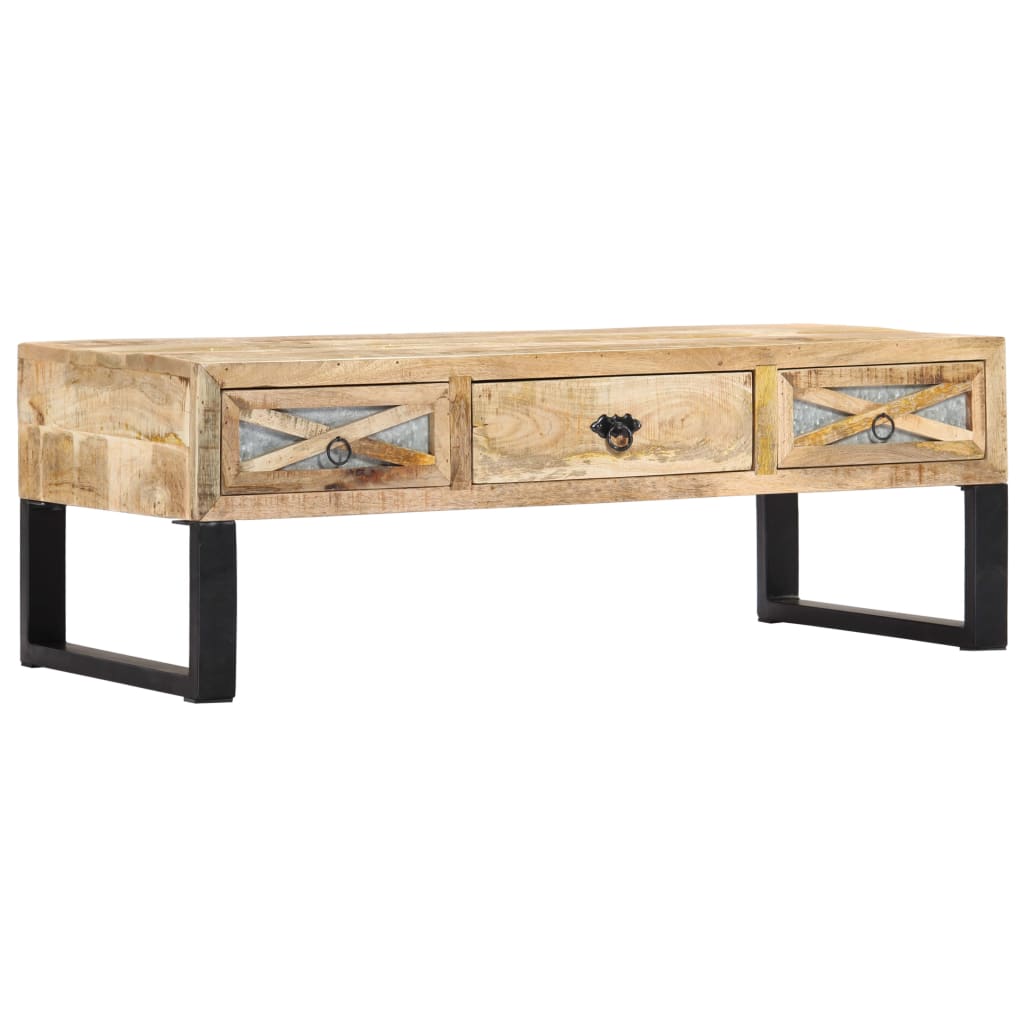 Table basse 110x50x38 cm bois de manguier massif - XIOS
