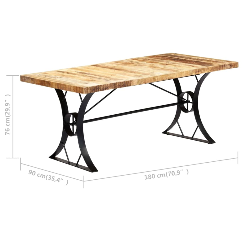 Table à manger 180x90x76 cm Bois de manguier massif - XIOS