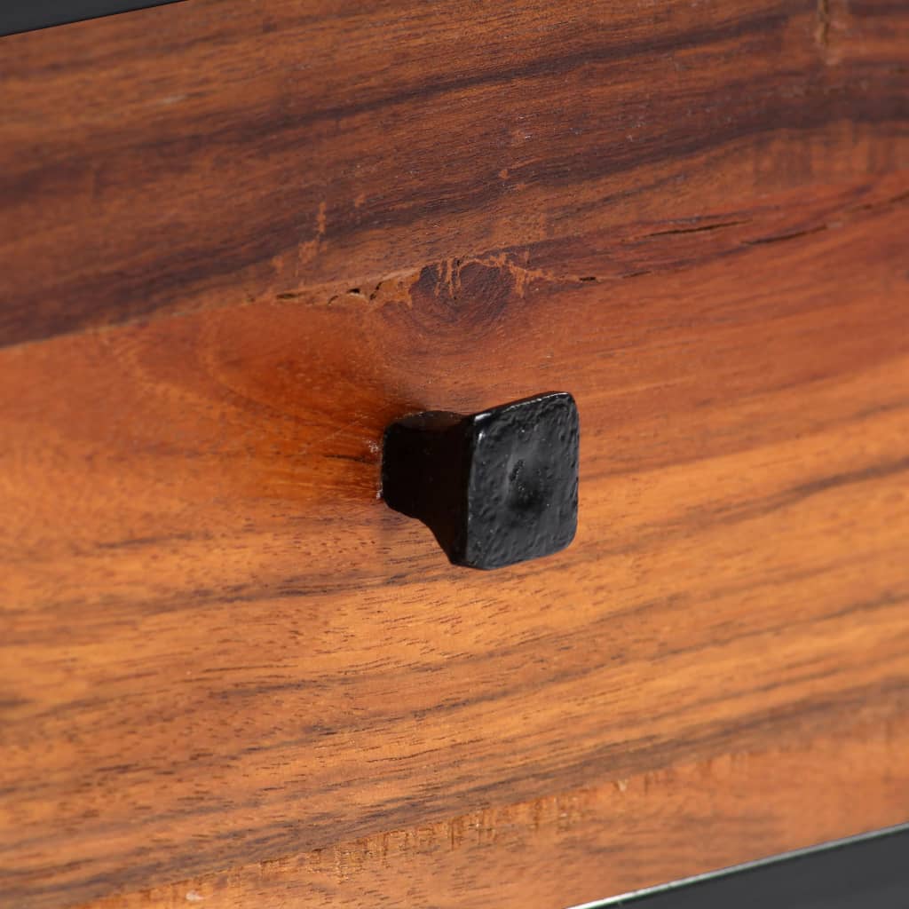 Meuble TV 120 x 30 x 40 cm Bois de récupération massif et acier - XIOS