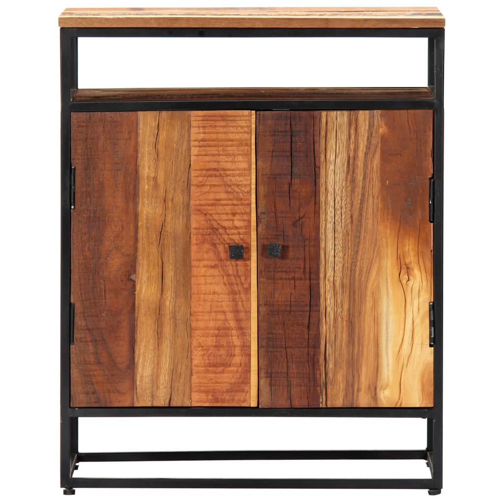 Armoire latérale 60x35x76 cm Bois récupération massif et acier - XIOS