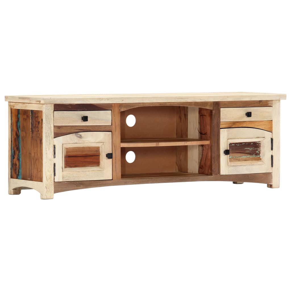 Meuble TV 120 x 30 x 40 cm Bois de récupération massif - XIOS