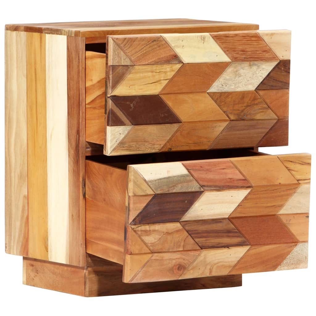 Table de chevet 40 x 30 x 50 cm Bois de récupération massif - XIOS