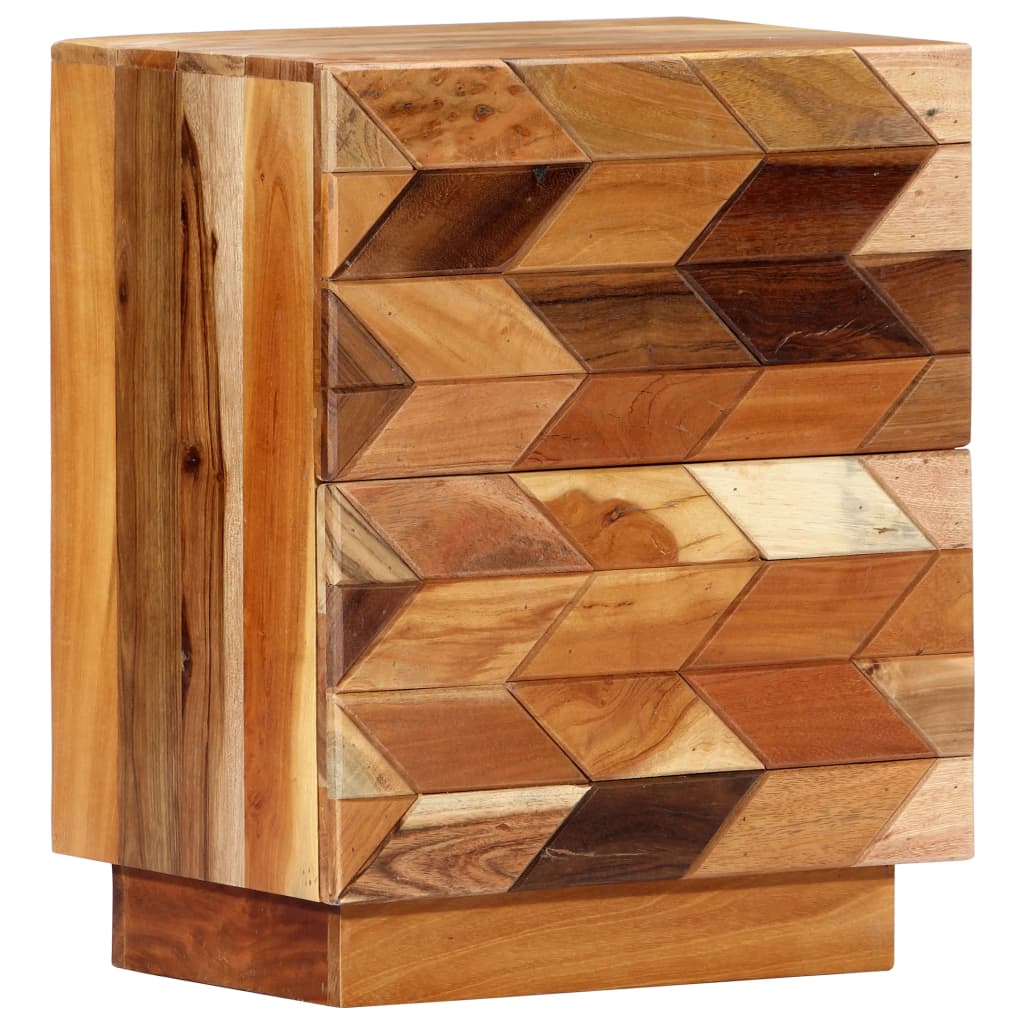Table de chevet 40 x 30 x 50 cm Bois de récupération massif - XIOS