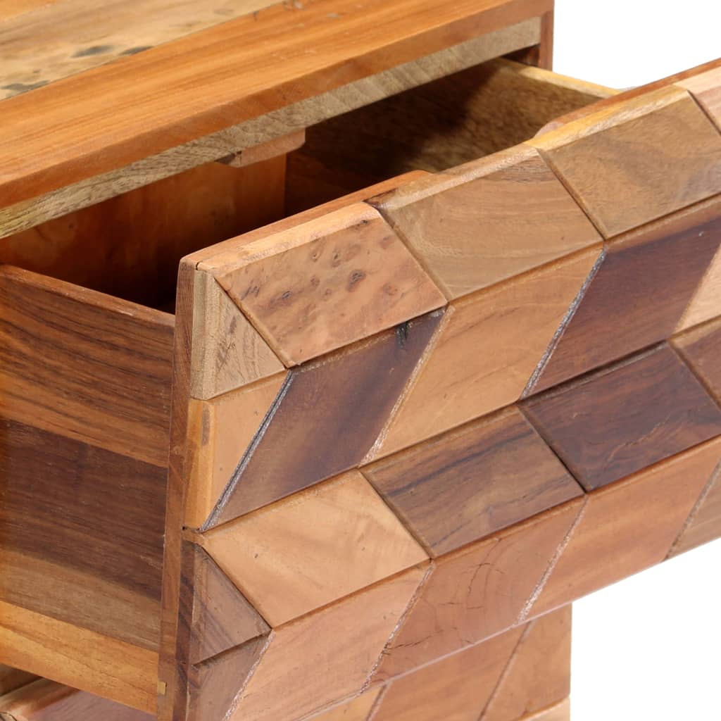 Table de chevet 40 x 30 x 50 cm Bois de récupération massif - XIOS