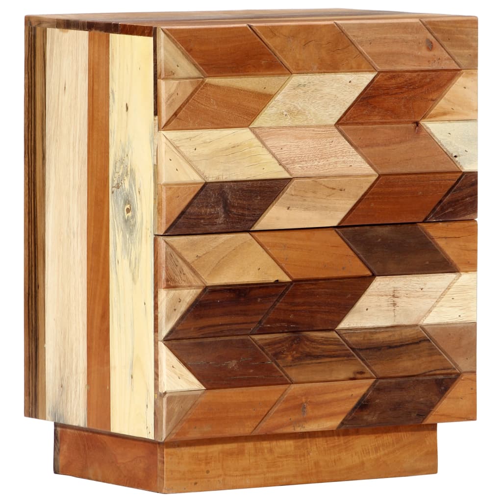 Table de chevet 40 x 30 x 50 cm Bois de récupération massif - XIOS