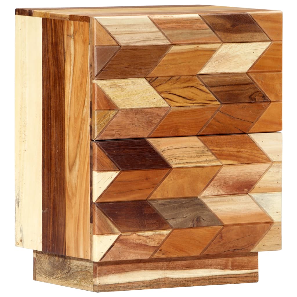 Table de chevet 40 x 30 x 50 cm Bois de récupération massif - XIOS