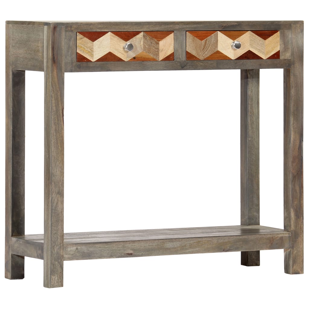 Table console Gris 86 x 30 x 76 cm Bois de manguier massif - XIOS