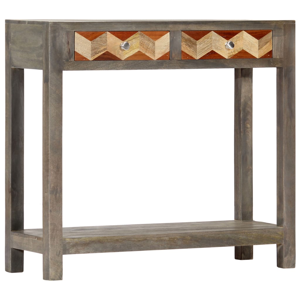 Table console Gris 86 x 30 x 76 cm Bois de manguier massif - XIOS
