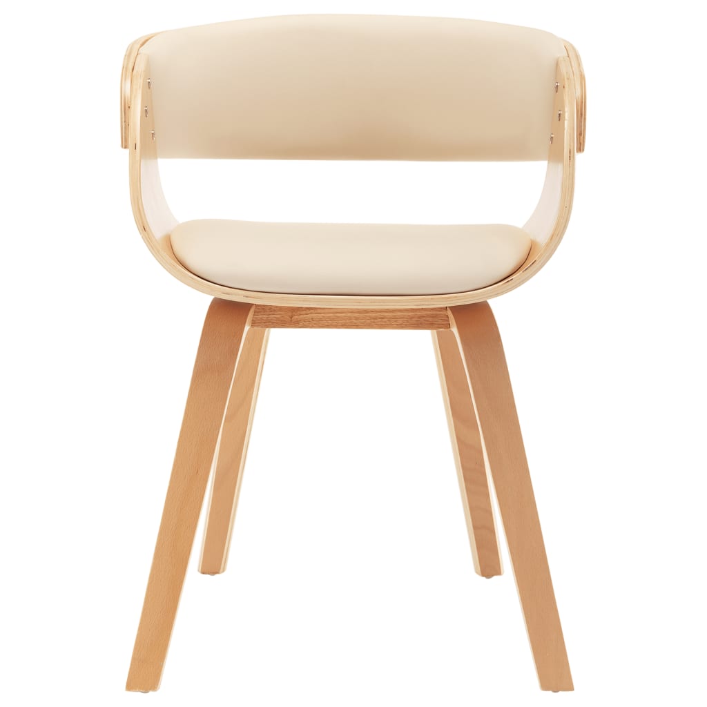 Chaise à manger Crème Bois courbé et similicuir - XIOS