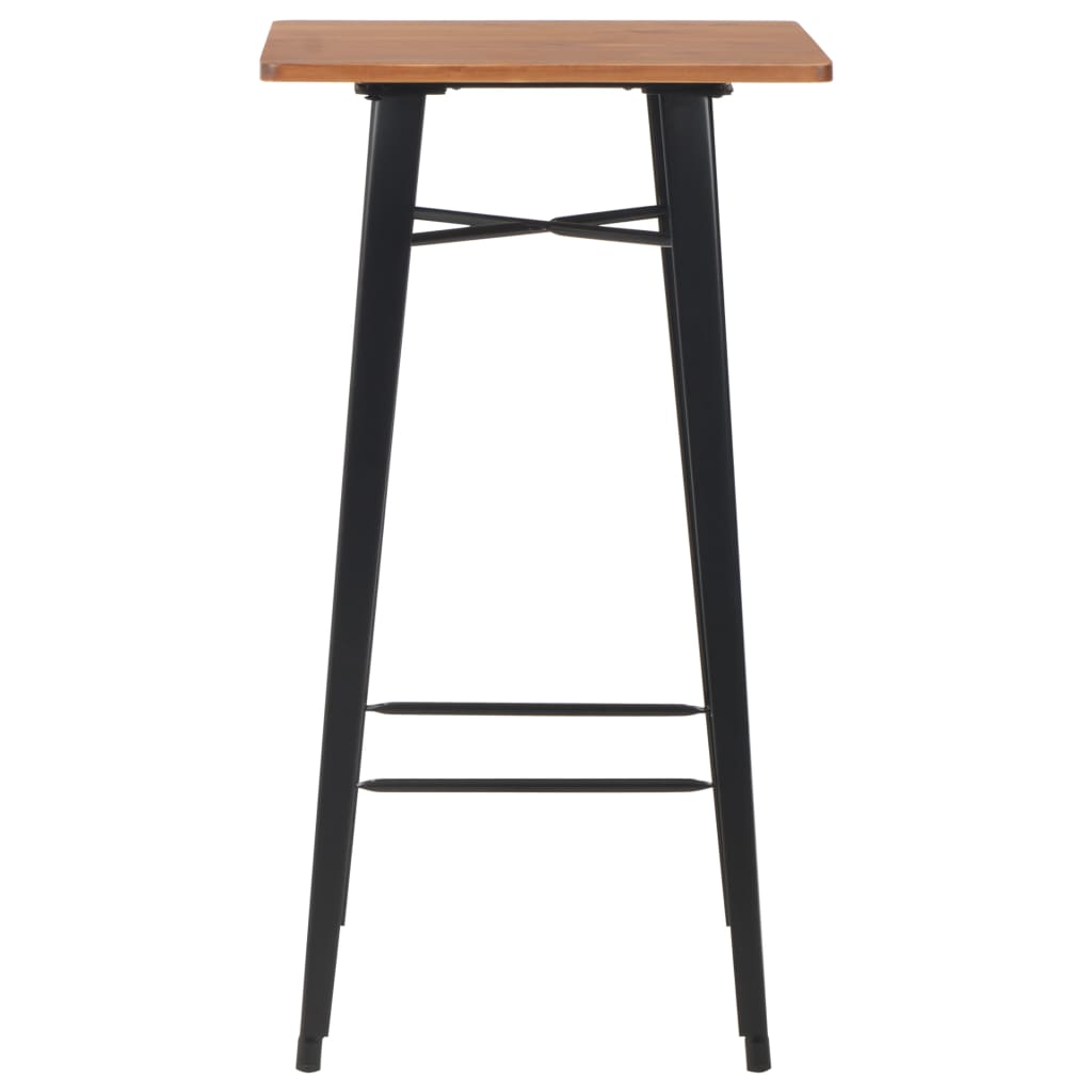 Mobilier de bar 3 pcs Acier Noir