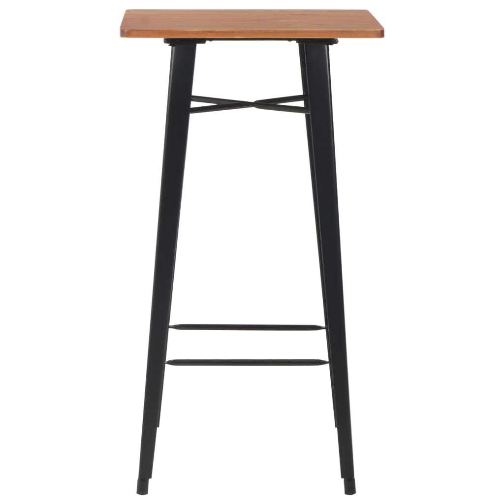 Mobilier de bar 3 pcs Acier Marron Noir - XIOS