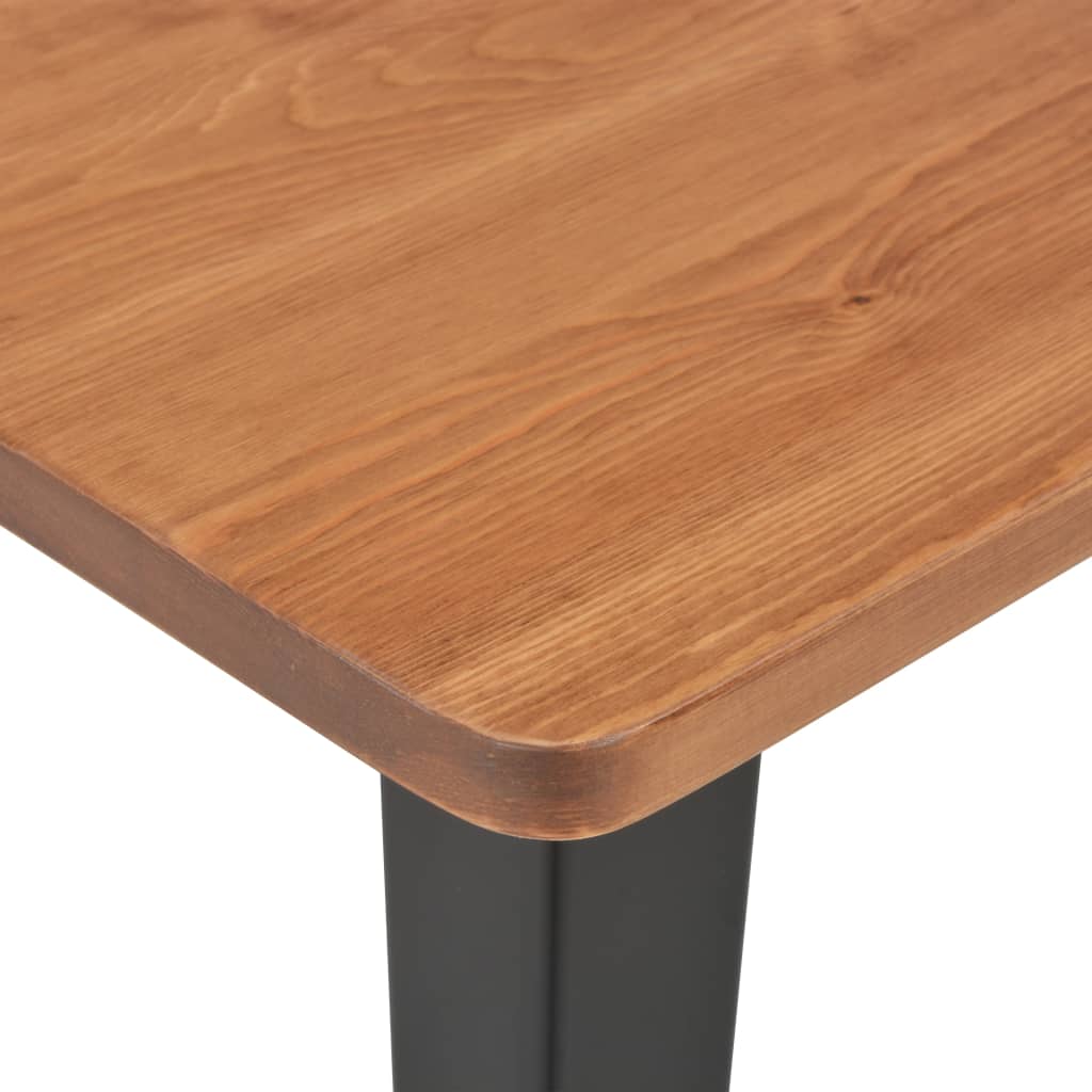 Mobilier de bar 3 pcs Acier Marron Noir - XIOS
