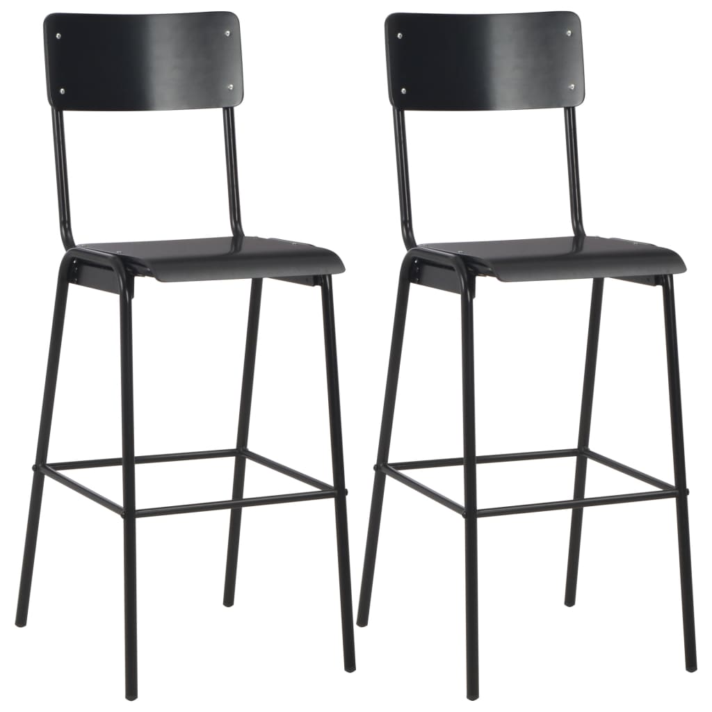 Mobilier de bar 3 pcs Acier Noir - XIOS