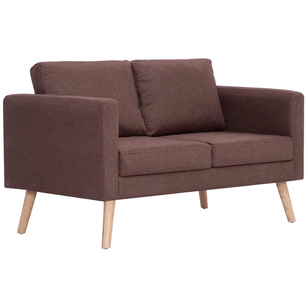 Ensemble de canapé 2 pcs tissu marron - XIOS