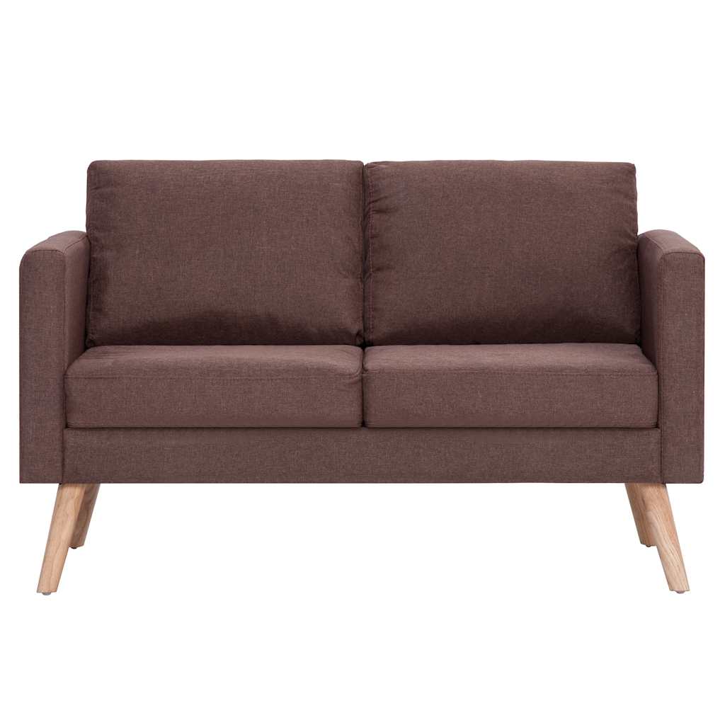 Ensemble de canapé 2 pcs tissu marron - XIOS