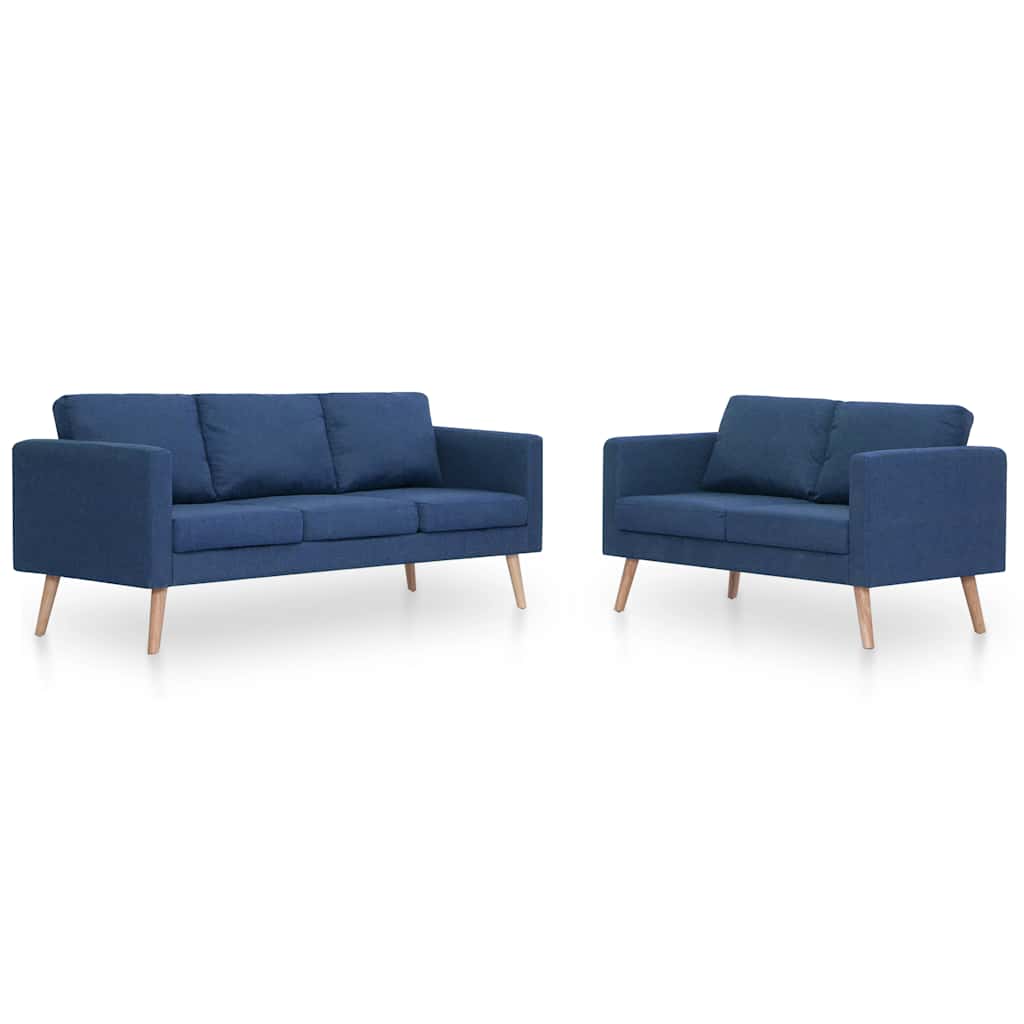 Ensemble de canapé 2 pcs tissu bleu - XIOS