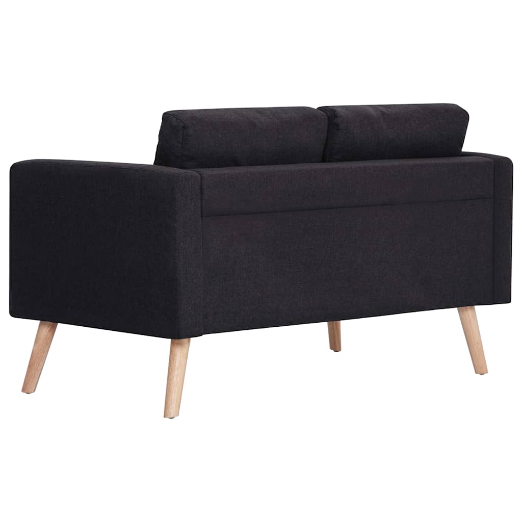 Ensemble de canapé 2 pcs tissu noir - XIOS