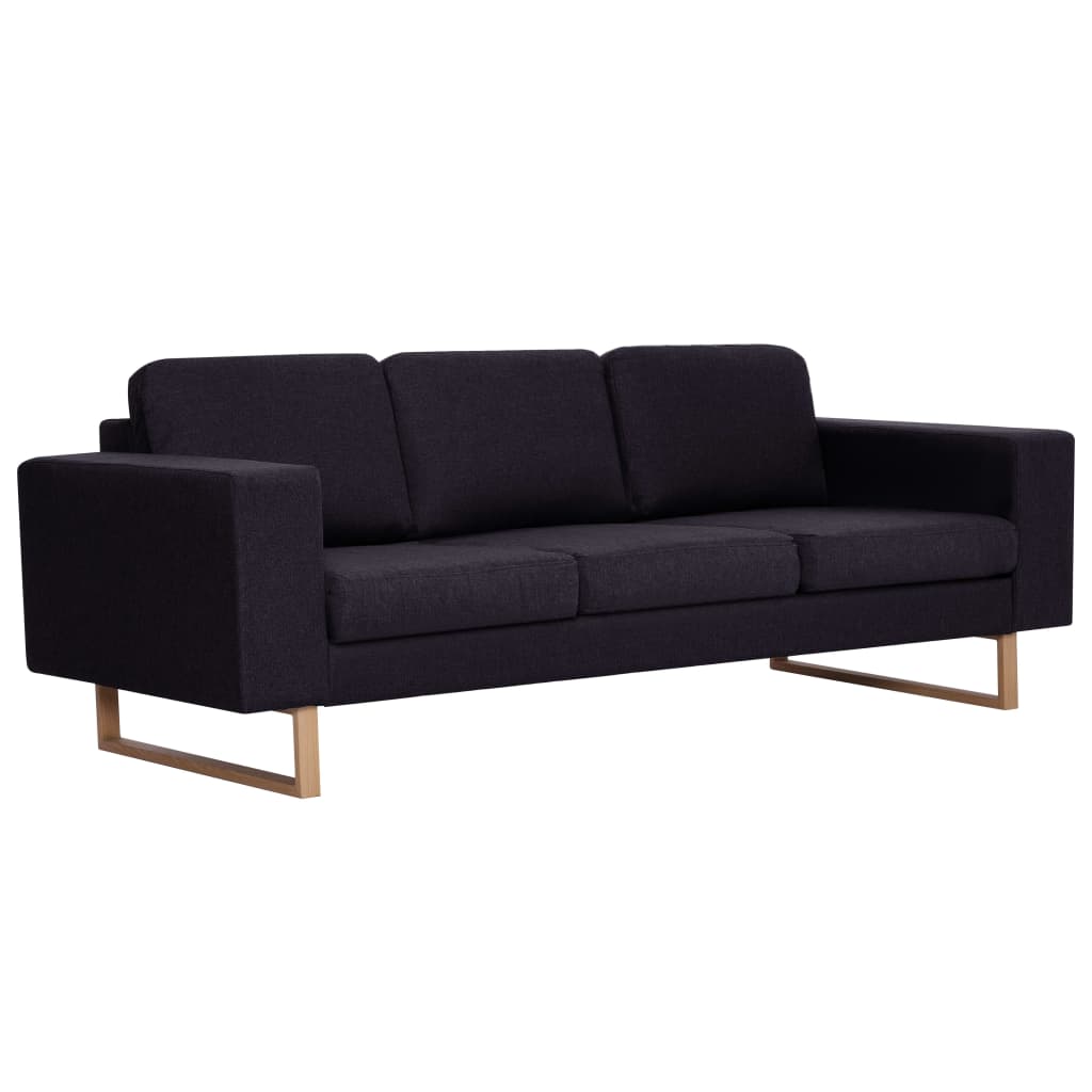 Ensemble de canapé 2 pcs tissu noir - XIOS