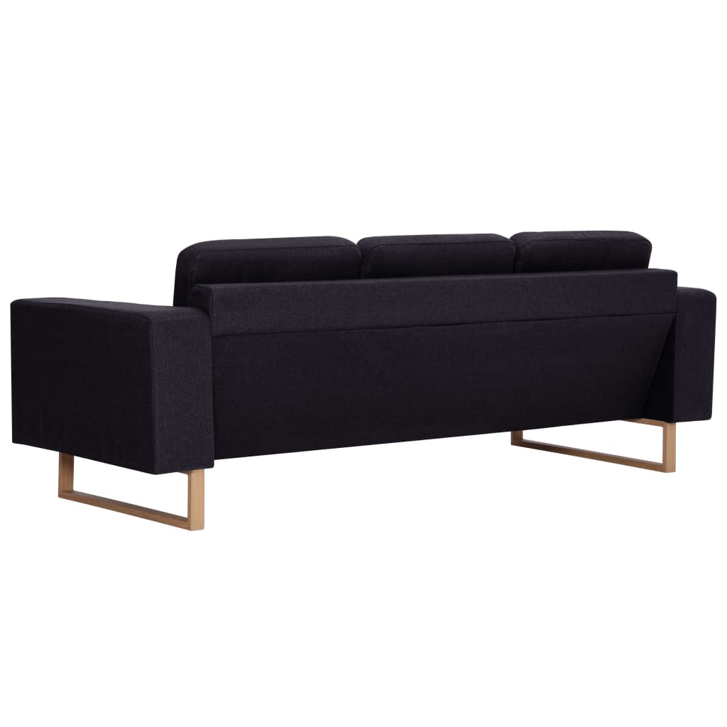 Ensemble de canapé 2 pcs tissu noir - XIOS