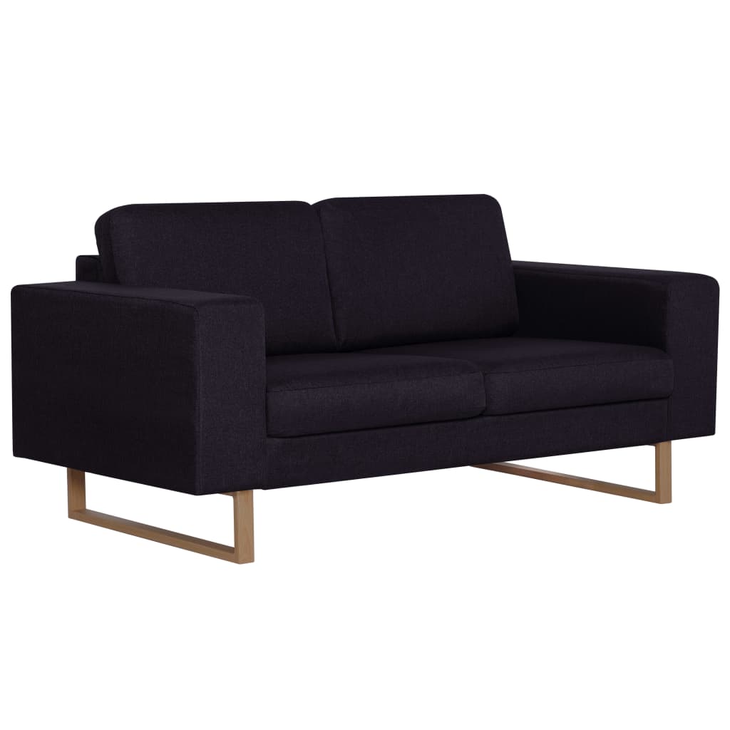 Ensemble de canapé 2 pcs tissu noir - XIOS